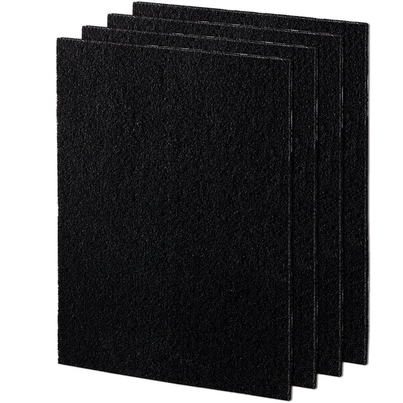 Fellowes Carbon Filters for AeraMax Air Purifiers - 4 Pack (9324201),Black, 16.1" x 12.4" x 0.2" - Image 2